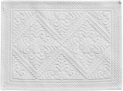 VIVARAISE Tapis de bain Enzo 54 x 64 cm Neige