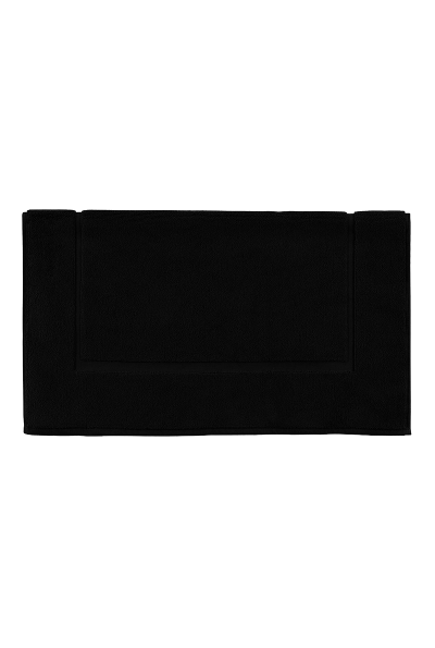 ESSIX Tapis de bain &eacute;ponge bouclette coton 1000 grm&sup2; Aqua  - Noir