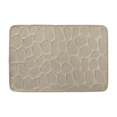 MSV Tapis de bain Microfibre pebble 40x60cm Beige - Beige - 