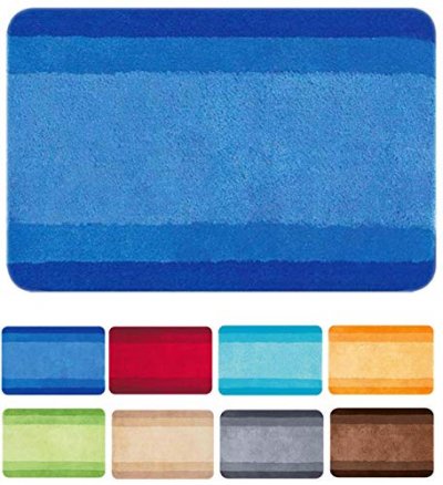 SPIRELLA Tapis de bain Polyester balance 70x120cm Bleu - Bleu - 
