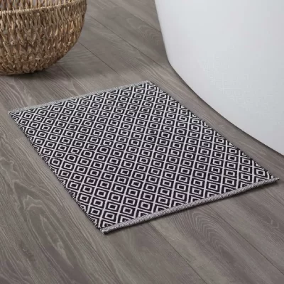 SEALSKIN Tapis de bain Trellis Coton 60x90 cm Noir et blanc  n/a