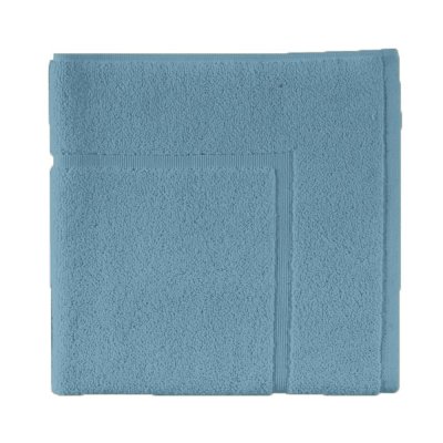 ESSIX Tapis de bain uni en coton bleu Baltique 60x60