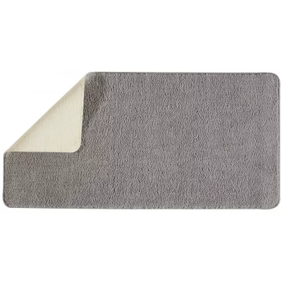GUY LEVASSEUR Tapis de bain uni polyester 60x120cm polynesie - gris