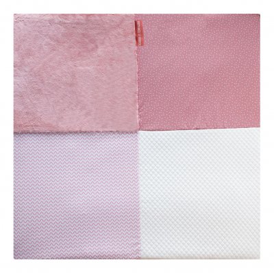 DOUDOU ET COMPAGNIE Tapis De Chambre Tapidou Mosa&iuml;que Rose Et Blanc - 