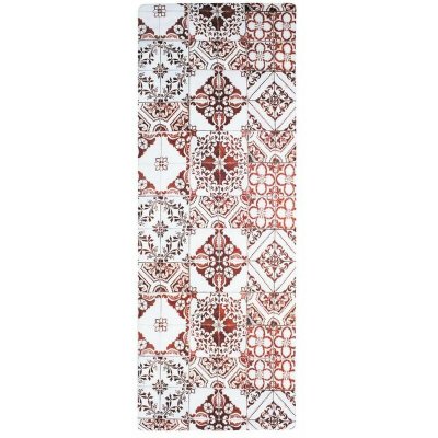 THEDECOFACTORY Tapis de cuisine Azulejos - 45 x 120 cm - Rouge