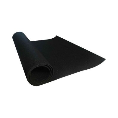 TECHNOFLEX Tapis de protection barbecue en caoutchouc recycl&eacute; 150x90 cm Noir
