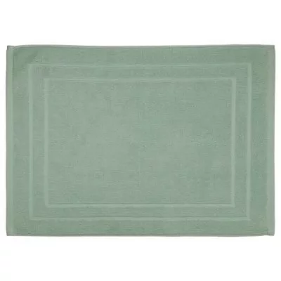 ATMOSPHERA Tapis de salle de Bain en coton Vert c&eacute;ladon 50 x 70 cm