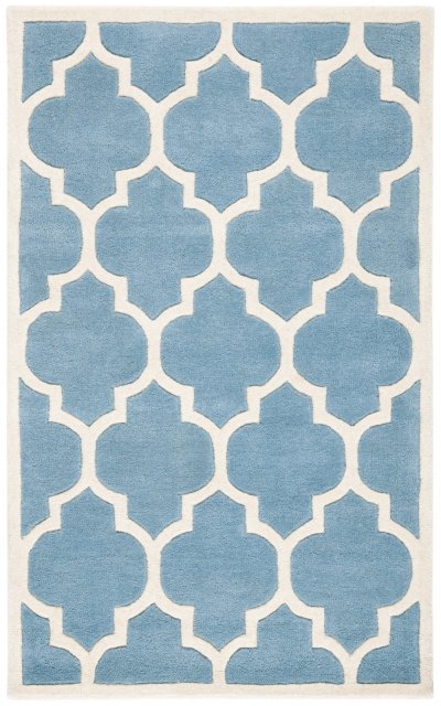 SAFAVIEH Tapis de salon interieur en bleu & ivoire, 122 x 183 cm