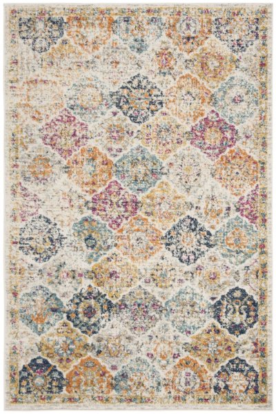 SAFAVIEH Tapis de salon interieur en cr&egrave;me & multicolore, 155 x 229 cm