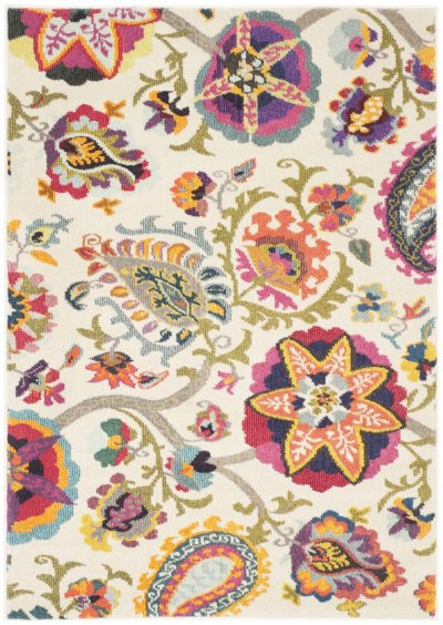 SAFAVIEH Tapis de salon interieur en ivoire & multi, 122 x 170 cm