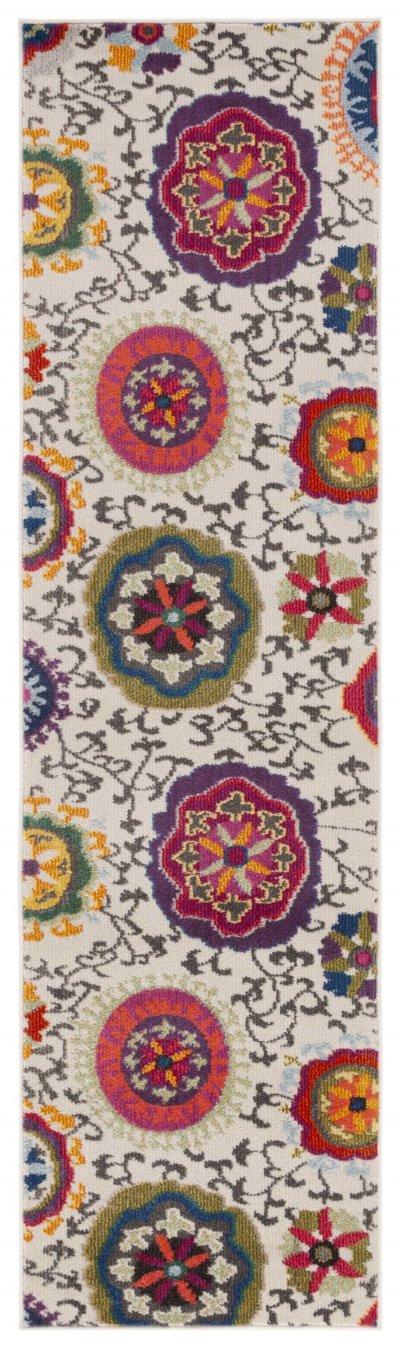 SAFAVIEH Tapis de salon interieur en ivoire & multi, 66 x 244 cm