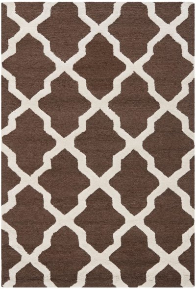 SAFAVIEH Tapis de salon interieur en marron fonce & ivoire, 122 x 183 cm