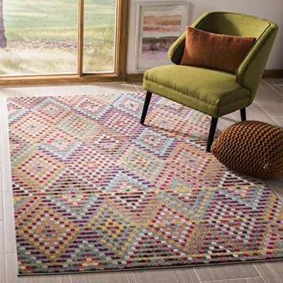 SAFAVIEH Tapis de salon interieur en multi & beige, 201 x 279 cm