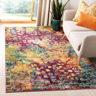 SAFAVIEH Tapis de salon interieur en rose & multi, 201 x 279 cm