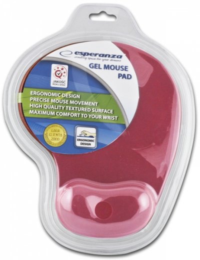 ESPERANZA Tapis de souris avec repose poignet en gel  EA137R (Rouge)
