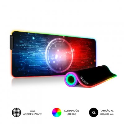 SUBBLIM Tapis de souris de jeu &eacute;tendu  Chip XL RGB