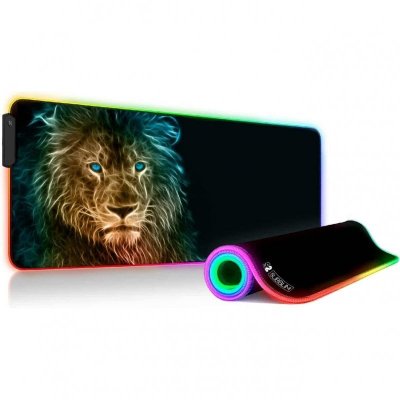 SUBBLIM Tapis de souris de jeu &eacute;tendu  Le&oacute;n XL RGB