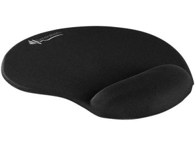 GENERAL KEYS Tapis de souris ergonomique haut de gamme avec support gel au poignet, noir