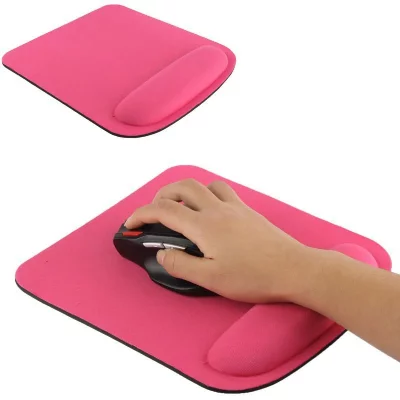 YONIS Tapis de Souris Ergonomique Repose Poignet Ultra Fin Confort Optimal Rose -  