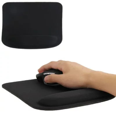 GENERIQUE Tapis de souris ergonomique repose poignet ultra fin Noir