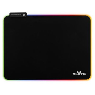 ELYTE Tapis de souris Gaming r&eacute;tro&eacute;clair&eacute;  PY-200 Noir