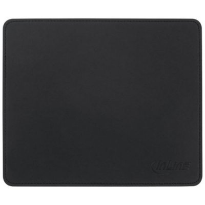INLINE Tapis de souris  Premium en cuir PU 255x220x3mm noir 