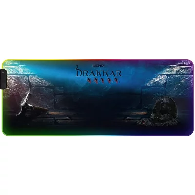 KONIX Tapis de souris r&eacute;tro&eacute;clair&eacute; Hetland - Drakkar Prime