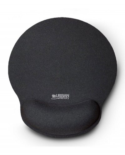 URBAN FACTORY Tapis de souris  Softee Noir avec repose poignet 