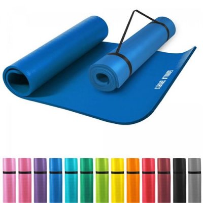 GORILLA SPORTS Tapis de yoga en mousse  - 190x100x1,5cm - Bleu royal