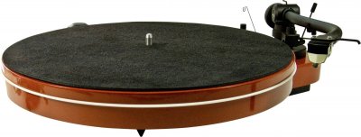 ANALOGIS Tapis en Cuir pour Tourne-Disque  Mat Six - Noir