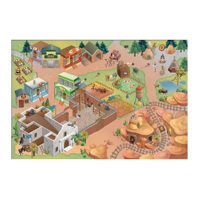 HOUSE OF KIDS Tapis enfant tiss&eacute; 100x150 multicolore rectangle ALAMO