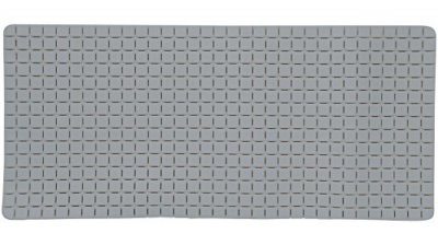 MSV Tapis Fond de baignoire antid&eacute;rapant Caoutchouc QUADRO 36x76cm Gris