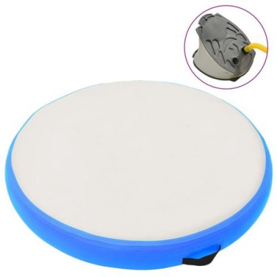  Tapis gonflable de gymnastique avec pompe 100x100x15cm PVC Bleu