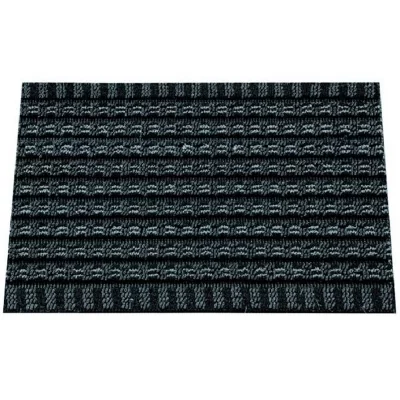 ID MAT Tapis grattant solido tout'temps - 60 x 40 cm - noir mouchet&eacute; gris