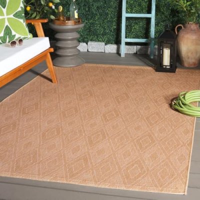 SAFAVIEH Tapis interieur & exterieur en beige, 201 x 290 cm