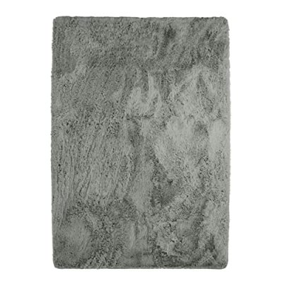 THE DECO FACTORY Tapis lavable &agrave; base fine et souple extra doux gris clair 190x290