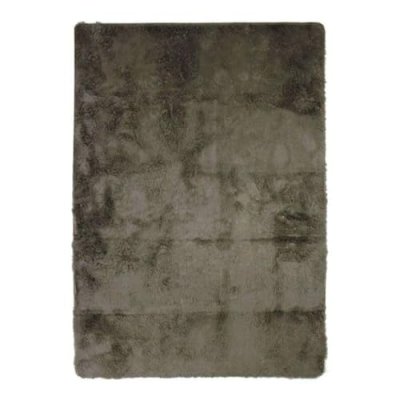 THEDECOFACTORY Tapis lavable &agrave; base fine et souple extra doux taupe 190x290