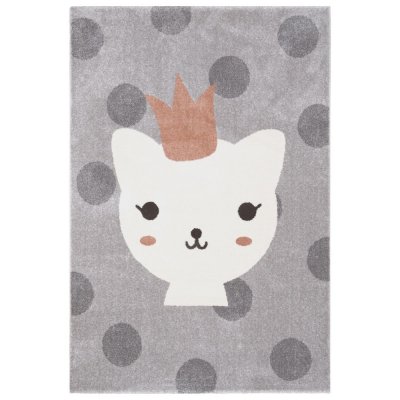 NATTIOT Tapis Lola Polka - 120 X 170 Cm - Oeko Tex -  Gris