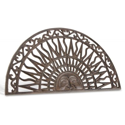 DECORATION D AUTREFOIS Tapis Paillasson Demi Lune Fonte Marron 69.5x2.5x37.5cm - Marron