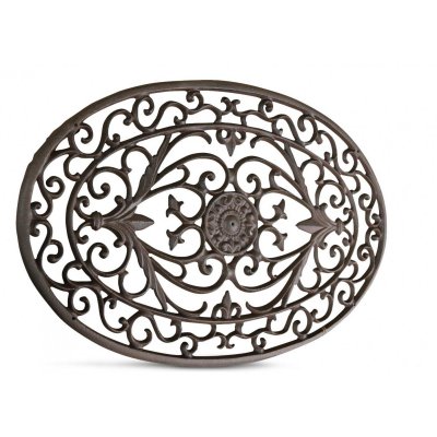 DECORATION D AUTREFOIS Tapis paillasson fer forge lune fonte