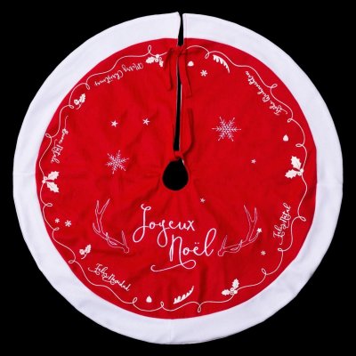 FEERIE CHRISTMAS Tapis Pour Sapin De No&euml;l Traineau - Feutrine