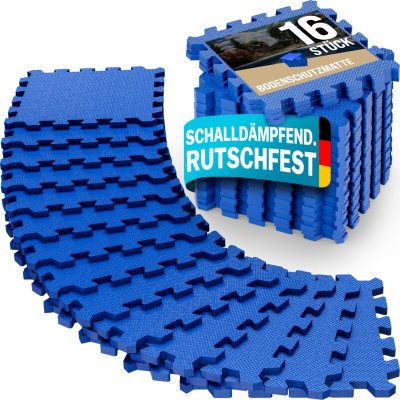 MONZANA Tapis puzzle 16pcs bleu 180x180cm 3,24m&sup2; en mousse