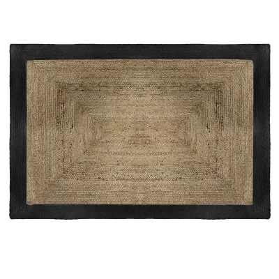 ATMOSPHERA Tapis rectangle en jute noir 120x170cm