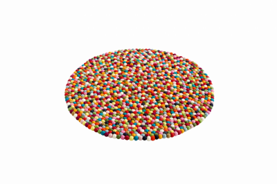 HAY Tapis rond en laine multicolore Pinocchio 90 cm - 
