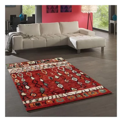 UNAMOURDETAPIS Tapis salon et chambre tiss&eacute; motif berb&egrave;re LYN8 MO 75