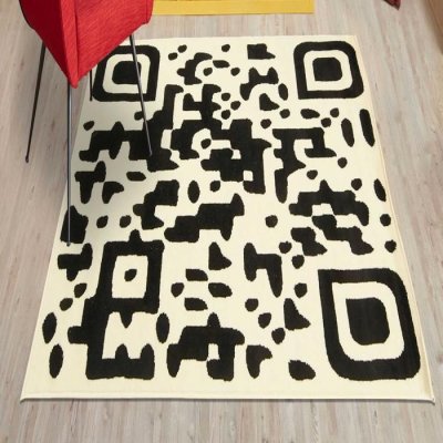 UNAMOURDETAPIS Tapis salon et chambre tiss&eacute; motif g&eacute;om&eacute;trique LYN1 QR