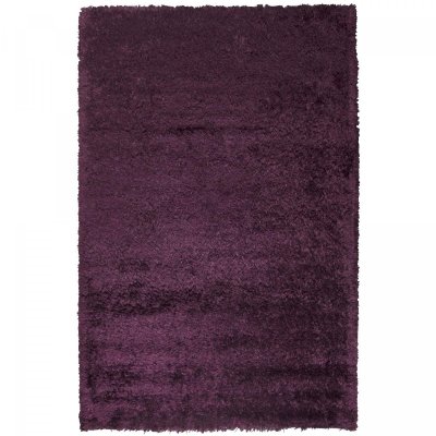 UNAMOURDETAPIS Tapis Shaggy 80x140 Rectangle Fait Main Violet Motif Uni Malaidory
