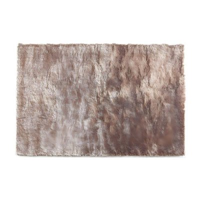 VENTE UNIQUE Tapis shaggy &agrave; poils longs ultra doux - 200 x 290 cm - Taupe reflet beige - DOLCE
