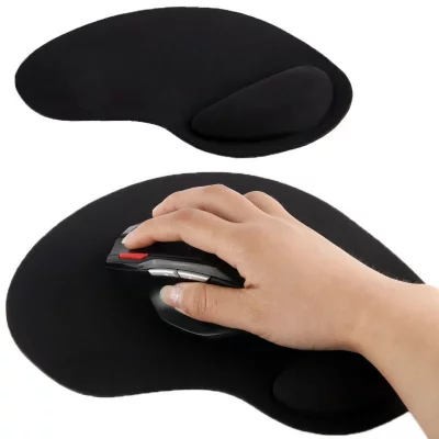 YONIS Tapis Souris Pc Repose Poignet Ergonomique Anti D&eacute;rapant Ultra Fin Noir -  