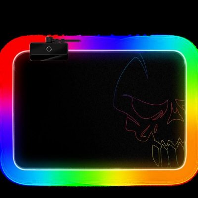 SPIRIT OF GAMER Tapis souris Skull RGB taille M  Noir 